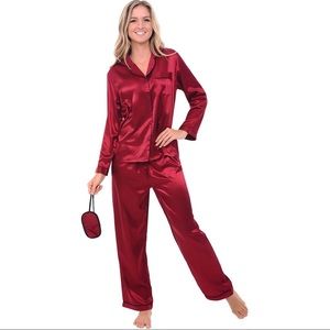 NWT Burgundy Satin Pajamas